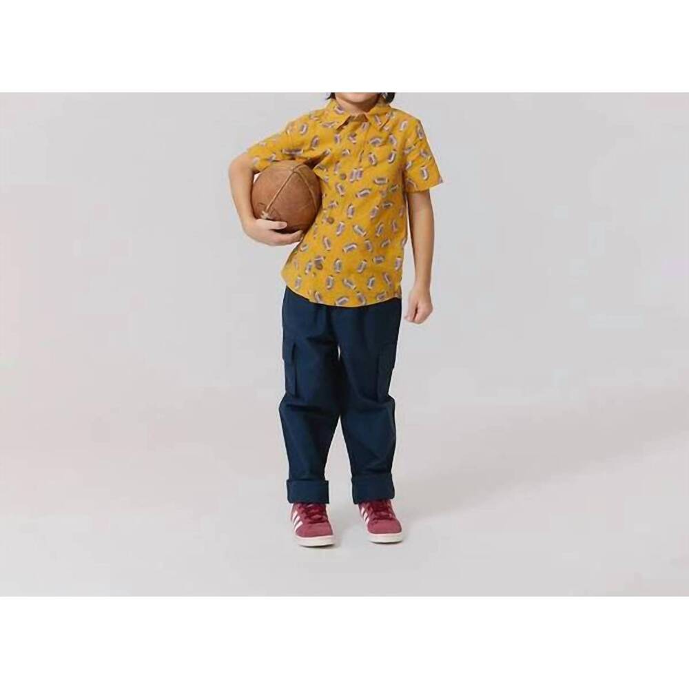 NEW PINK CHICKEN boy's jack shirt in yellow